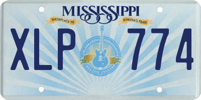 MS license plate XLP774