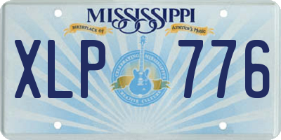 MS license plate XLP776