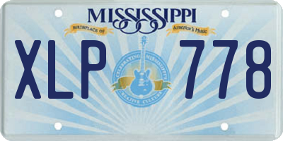 MS license plate XLP778