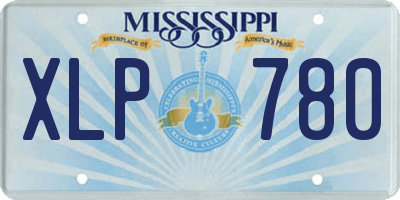 MS license plate XLP780
