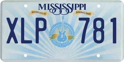 MS license plate XLP781