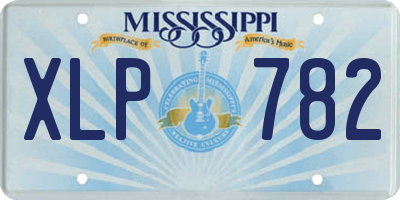 MS license plate XLP782