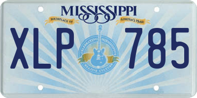 MS license plate XLP785