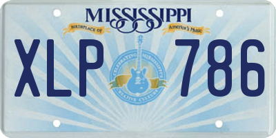 MS license plate XLP786