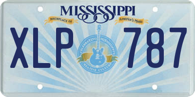 MS license plate XLP787