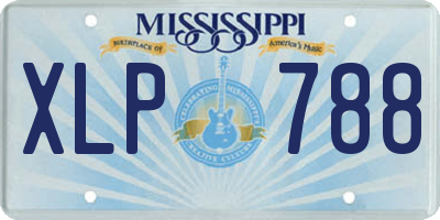 MS license plate XLP788