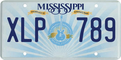 MS license plate XLP789