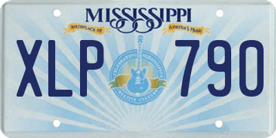 MS license plate XLP790
