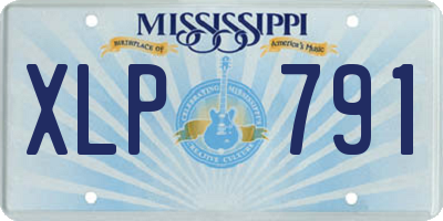 MS license plate XLP791