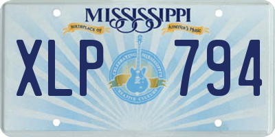 MS license plate XLP794