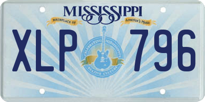MS license plate XLP796