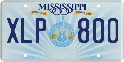 MS license plate XLP800