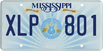MS license plate XLP801