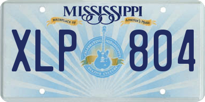 MS license plate XLP804