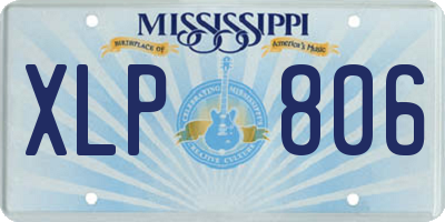 MS license plate XLP806