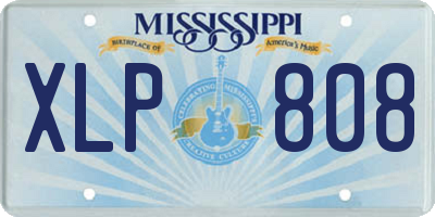 MS license plate XLP808