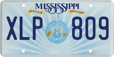 MS license plate XLP809