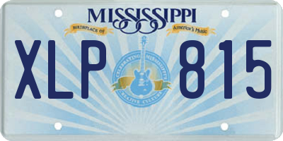 MS license plate XLP815