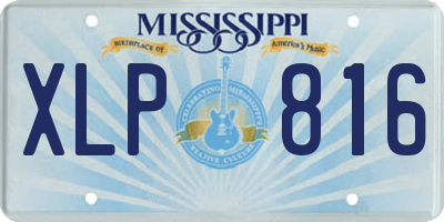 MS license plate XLP816