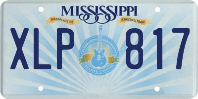 MS license plate XLP817