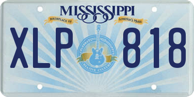 MS license plate XLP818