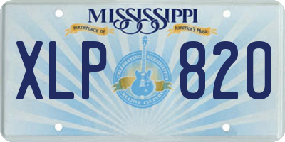MS license plate XLP820