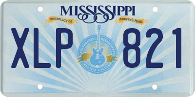 MS license plate XLP821