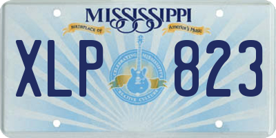 MS license plate XLP823