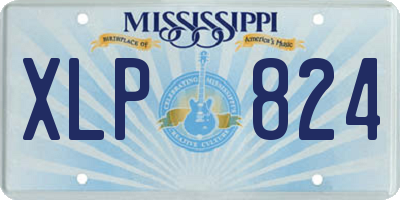 MS license plate XLP824