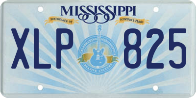 MS license plate XLP825