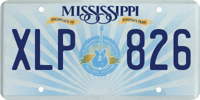 MS license plate XLP826