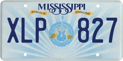 MS license plate XLP827