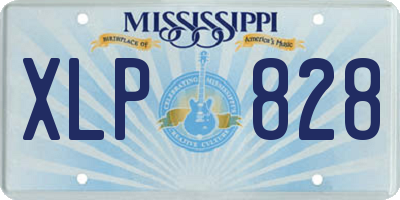MS license plate XLP828