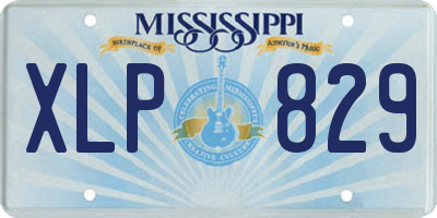 MS license plate XLP829
