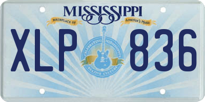 MS license plate XLP836