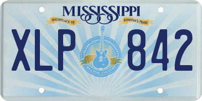 MS license plate XLP842