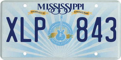 MS license plate XLP843