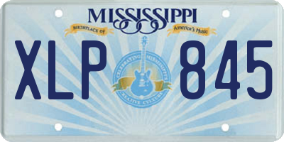 MS license plate XLP845