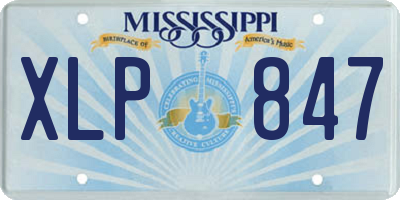 MS license plate XLP847