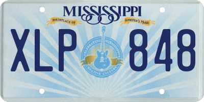 MS license plate XLP848