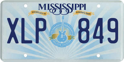 MS license plate XLP849