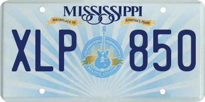 MS license plate XLP850
