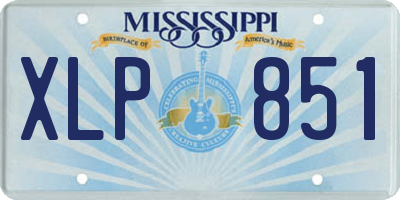 MS license plate XLP851