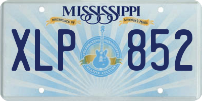 MS license plate XLP852