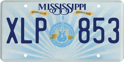 MS license plate XLP853