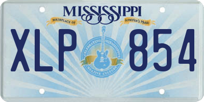MS license plate XLP854