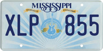 MS license plate XLP855