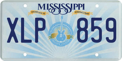 MS license plate XLP859
