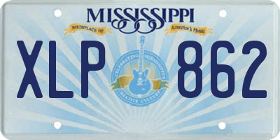 MS license plate XLP862