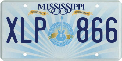 MS license plate XLP866